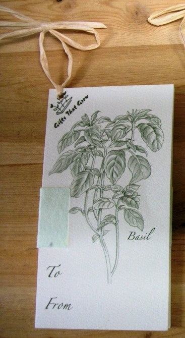 Basil Gift Tag β Nature's Garden Seed Company